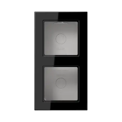 JUNG opbouwbak 2-voudig A550 zwart glans (A 5582 BF A SW)