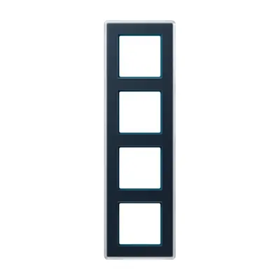 JUNG afdekraam 4-voudig A Viva nachtblauw glas (AV 584 GLM NB)