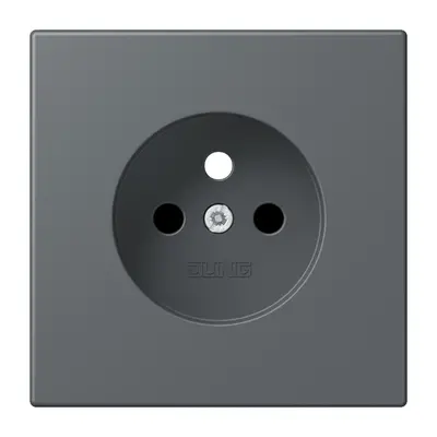 JUNG centraalplaat wandcontactdoos penaarde Safety+ gris fonce 31 202 (LC 1521 FKI PL-1 202)