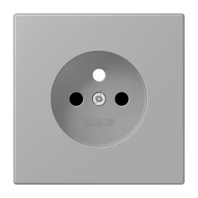 JUNG centraalplaat wandcontactdoos penaarde Safety+ gris moyen 204 (LC 1521 FKI PL-1 204)