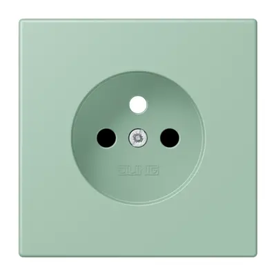JUNG centraalplaat wandcontactdoos penaarde Safety+ vert anglais clair 217 (LC 1521 FKI PL-1 217)