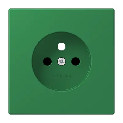 JUNG centraalplaat wandcontactdoos penaarde Safety+ vert fonce 219 (LC 1521 FKI PL-1 219)