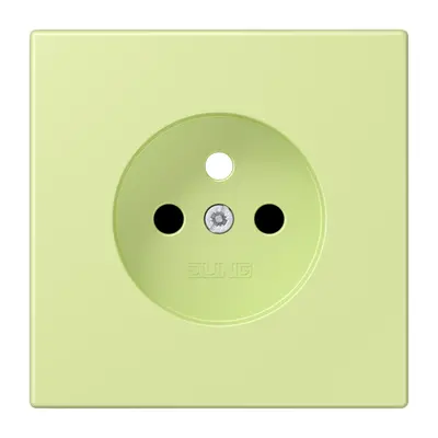 JUNG centraalplaat wandcontactdoos penaarde Safety+ vert jaune clair 222 (LC 1521 FKI PL-1 222)