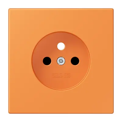 JUNG centraalplaat wandcontactdoos penaarde Safety+ orange clair 225 (LC 1521 FKI PL-1 225)