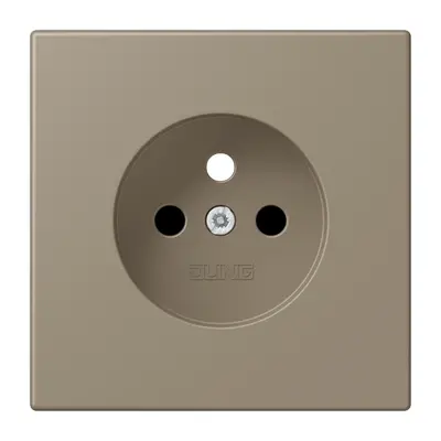 JUNG centraalplaat wandcontactdoos penaarde Safety+ ombre naturelle moy 31 242 (LC 1521 FKI PL-1 242)