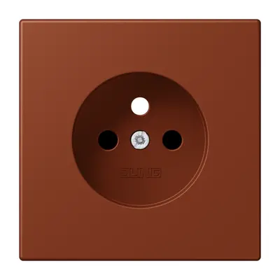 JUNG centraalplaat wandcontactdoos penaarde Safety+ terre sienne brulee 59 247 (LC 1521 FKI PL-1 247)