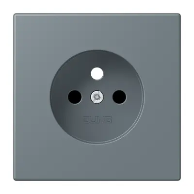 JUNG centraalplaat wandcontactdoos penaarde Safety+ gris 59 251 (LC 1521 FKI PL-1 251)