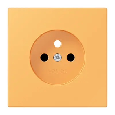 JUNG centraalplaat wandcontactdoos penaarde Safety+ ocre jaune clair 254 (LC 1521 FKI PL-1 254)
