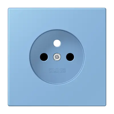 JUNG centraalplaat wandcontactdoos penaarde Safety+ bleu ceruleen 59 256 (LC 1521 FKI PL-1 256)