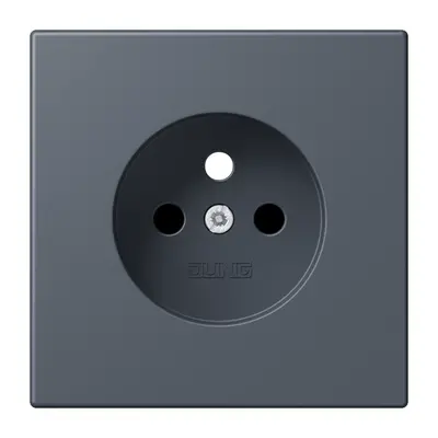 JUNG centraalplaat wandcontactdoos penaarde Safety+ gris fonce 59 262 (LC 1521 FKI PL-1 262)