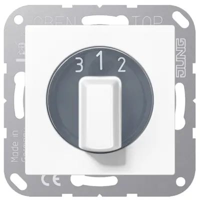 JUNG 3-standenschakelaar 2-polig met afdekking A-range alpine wit (A 1504.20 N WW)