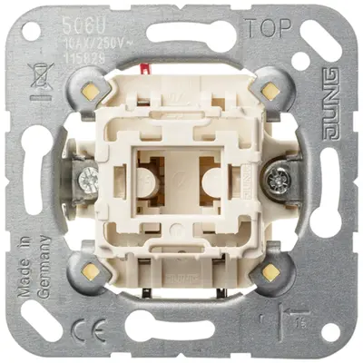 JUNG wisselschakelaar met klauwbevestiging (506 U)