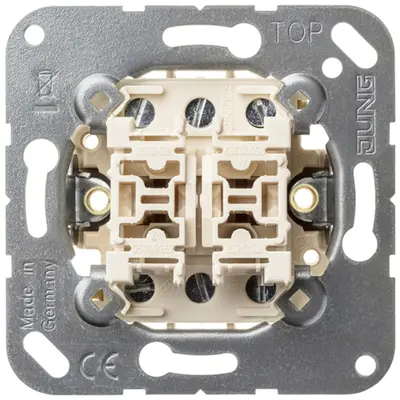 JUNG impulsdrukker 2-voudig 2 wisselcontacten (539 EU)