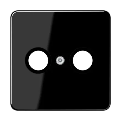 JUNG centraalplaat antenne-coax CD500 zwart glans (CD 561 TV SW)