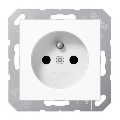 JUNG wandcontactdoos penaarde Safety+ A-range alpine wit (A 1520 FBFKI WW)