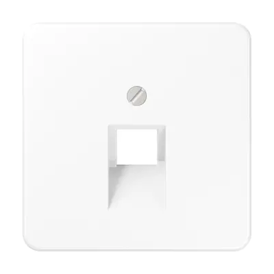JUNG centraalplaat 1-voudig tbv RJ45 wandcontactdoos CD500 alpine wit (CD 569-1 UA WW)
