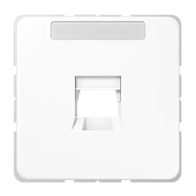 JUNG afdekking klikbevestiging met draagring 1-voudig modulair jack JUNG CD500 alpine wit (CD 569-1 WE WW)