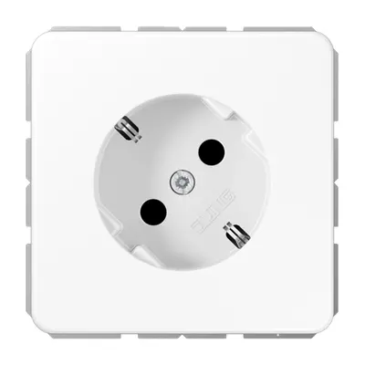 JUNG wandcontactdoos randaarde 45 graden CD500 alpine wit (CD 520-45 N WW)