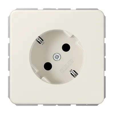 JUNG wandcontactdoos randaarde 45 graden CD500 creme (520-45 NZ)