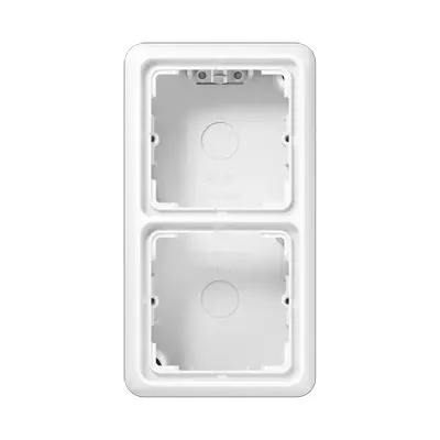 JUNG opbouwbak 2-voudig CD500 alpine wit (CD 582 A WW)