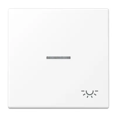 JUNG schakelwip met lichtsymbool en controlevenster LS990 sneeuwwit mat (LS 990 KO5 L WWM)