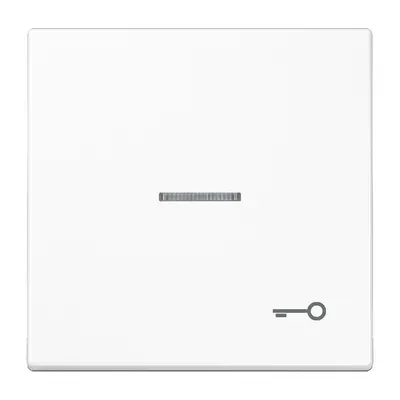 JUNG schakelwip met sleutelsymbool en controlevenster LS990 alpine wit (LS 990 KO5 T WW)