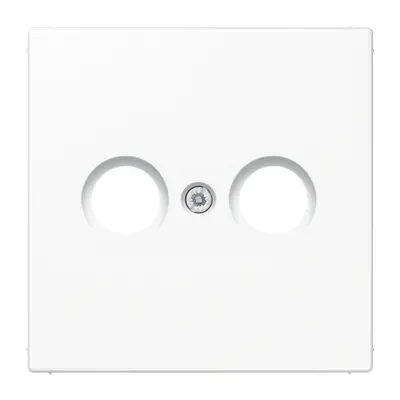 JUNG centraalplaat antenne-coax LS990 alpine wit (LS 990 TV WW)