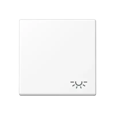 JUNG schakelwip met lichtsymbool A-range sneeuwwit mat (A 590 L WWM)
