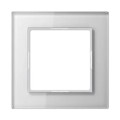 JUNG afdekraam 1-voudig A Creation alpine wit glas (AC 581 GL WW)