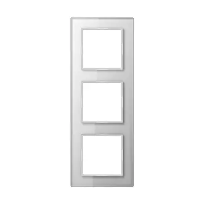 JUNG afdekraam 3-voudig A Creation alpine wit glas (AC 583 GL WW)