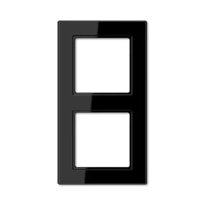 JUNG afdekraam 2-voudig A Creation zwart glans (AC 582 SW)