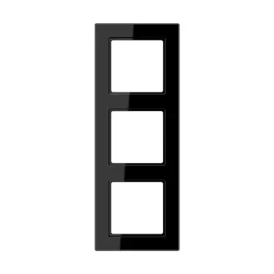 JUNG afdekraam 3-voudig A Creation zwart glans (AC 583 SW)