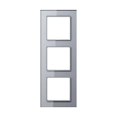 JUNG afdekraam 3-voudig A Creation kristalgrijs (AC 583 GL KG)