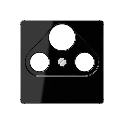 JUNG centraalplaat coax/sat A-range zwart glans (A 561 PLSAT SW)