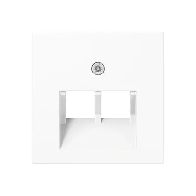 JUNG centraalplaat 2-voudig tbv RJ45 wandcontactdoos A-range alpine wit (A 569-2 BFPLUA WW)
