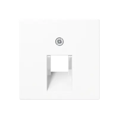JUNG centraalplaat 1-voudig tbv RJ45 wandcontactdoos A-range alpine wit (A 569-1 PLUA WW)
