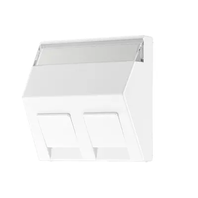 JUNG centraalplaat voor montage adapter 30 graden met tekstvenster A-range alpine wit (A 569-30 BF PL WW)