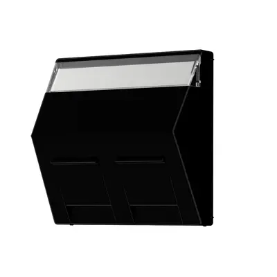 JUNG centraalplaat voor montage adapter 30 graden met tekstvenster A-range zwart glans (A 569-30 BF PL SW)