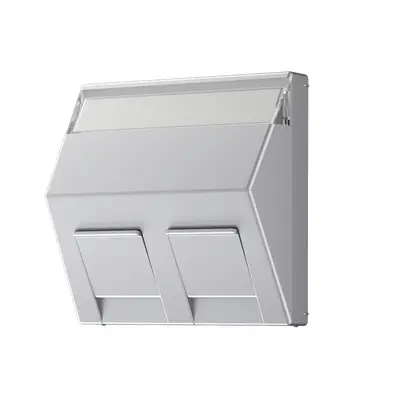 JUNG centraalplaat voor montage adapter 30 graden met tekstvenster A-range aluminium (A 569-30 BF PL AL)