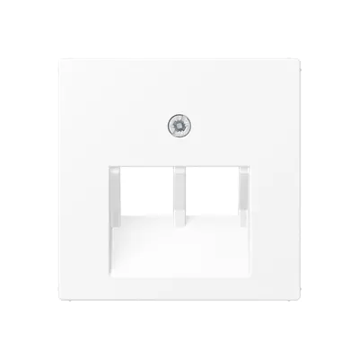 JUNG centraalplaat 2-voudig tbv RJ45 wandcontactdoos A-range sneeuwwit mat (A 569-2 BFPLUA WWM)