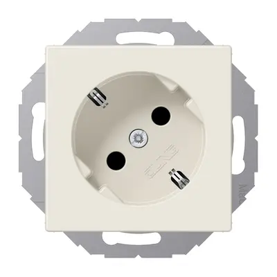JUNG wandcontactdoos randaarde 45 graden A-range creme (A 520-45 N)
