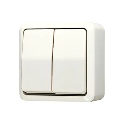 JUNG opbouw wissel-wisselschakelaar 10A AP600 creme (608 A)