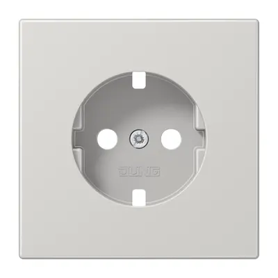 JUNG centraalplaat voor wandcontactdoos met randaarde LS990 lichtgrijs (LS 1520 PL LG)