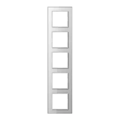 JUNG afdekraam 5-voudig A Creation alpine wit glas (AC 585 GL WW)