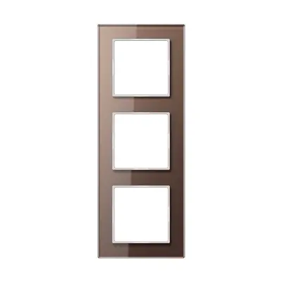 JUNG afdekraam 3-voudig A Creation mokka glas (AC 583 GL MO)