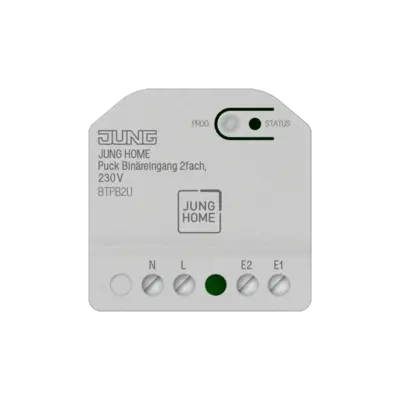 JUNG HOME Puck binaire ingang 2-voudig 230 V (BT P B2 U)