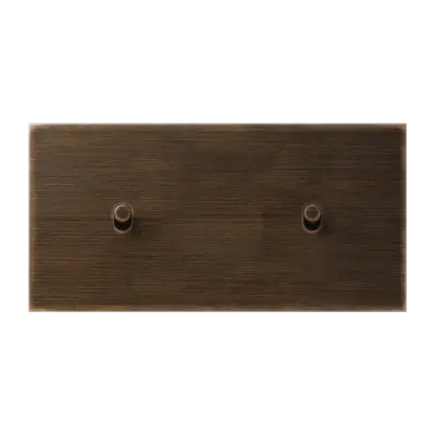 JUNG schakelwip cilinder voor 2 x enkele schakelaar horizontaal LS1912 messing antiek (ME 12-200 AT R 26)