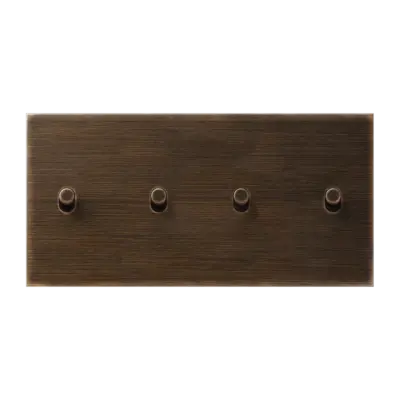 JUNG schakelwip cilinder voor 2 x dubbele schakelaar horizontaal LS1912 messing antiek (ME 12-250 AT R 26)