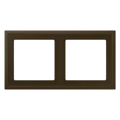 JUNG afdekraam 2-voudig LS ZERO thermoplast messing antiek (LSZ ME 982 BF AT)