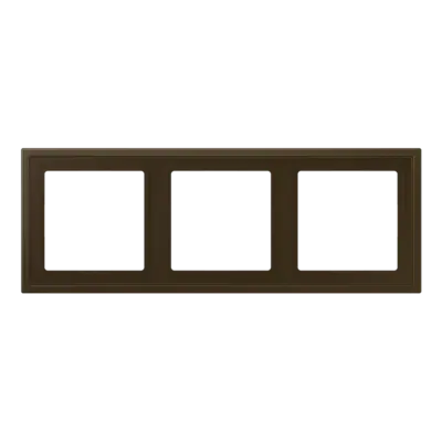 JUNG afdekraam 3-voudig LS ZERO thermoplast messing antiek (LSZ ME 983 BF AT)